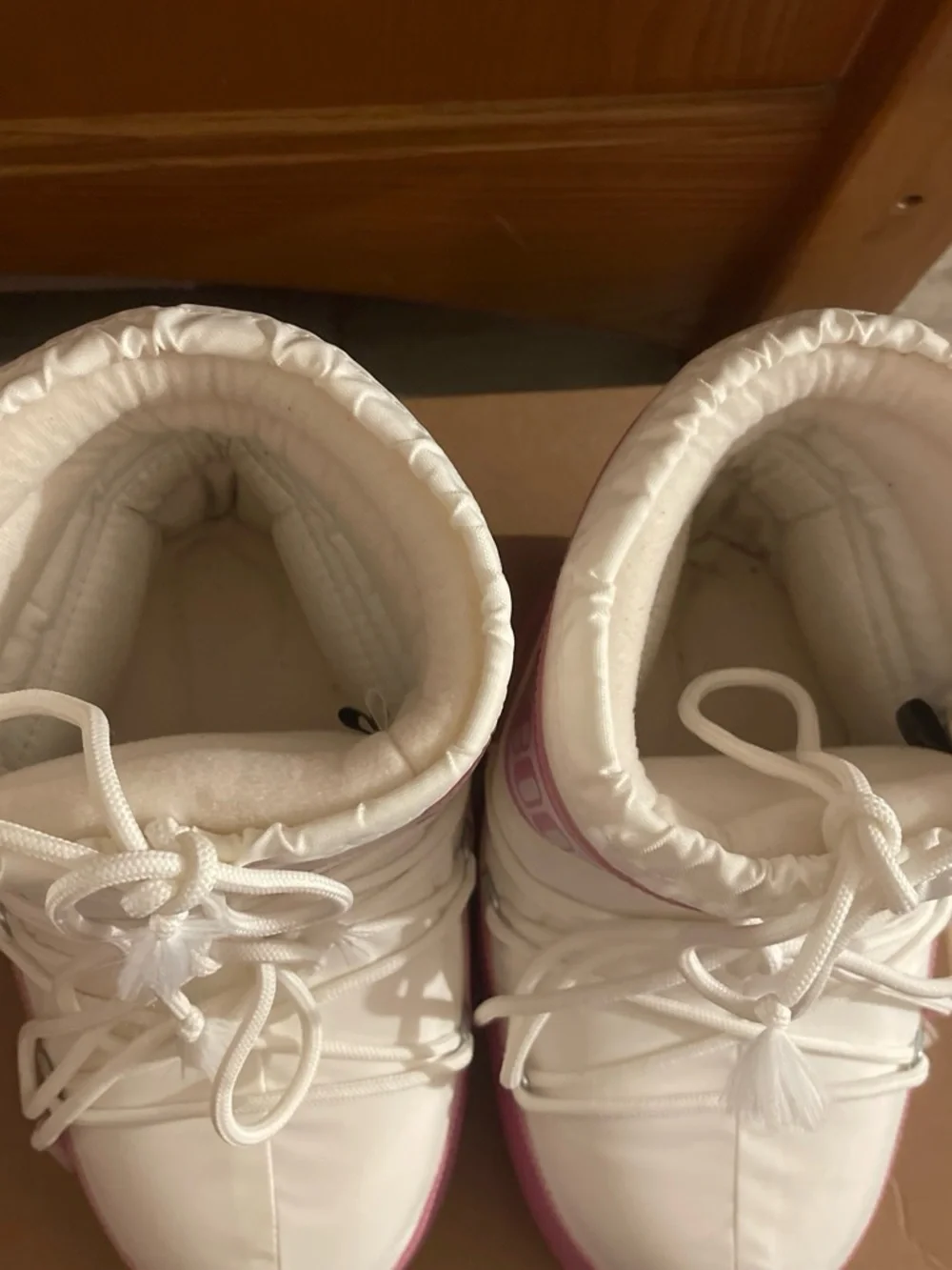 Moon Boot Pink and White Women's Winter Boots